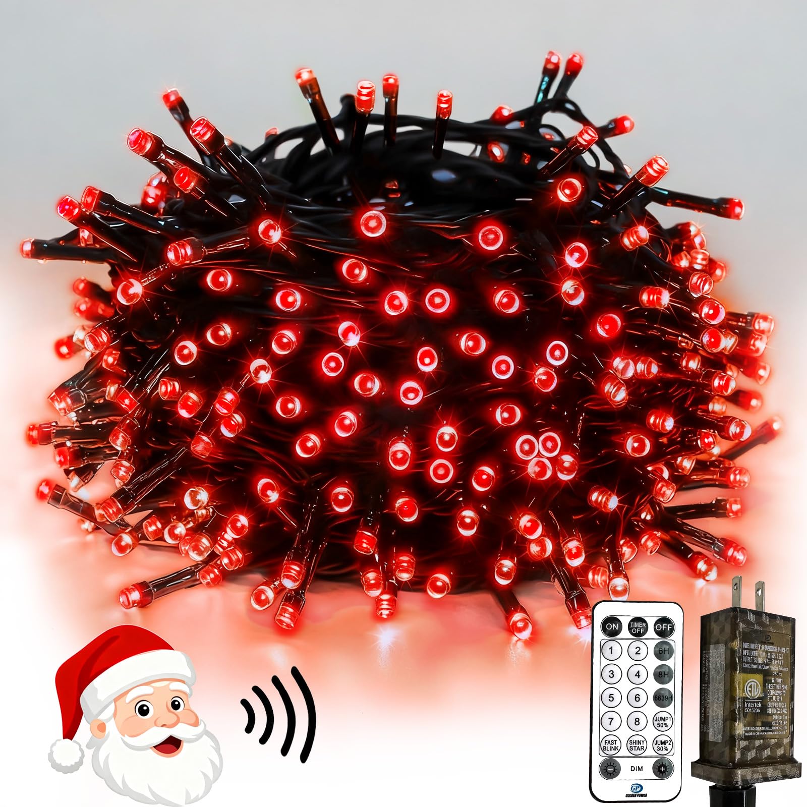 Smart Color Changing Christmas Lights with Remote & APP, 109FT 300 LED RGB Dimmable Christmas String Lights, Waterproof Fairy Twinkle Light for Indoor Outdoor Xmas Tree Wedding Holiday Decorations